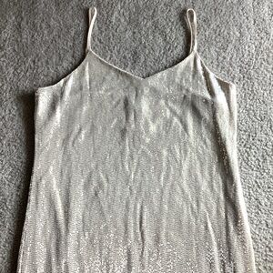 Anne Klein Beige Maxi Sequins Dress